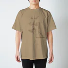 Le souffle blanc@SUZURIのJackalope  series  【雄鹿】 手影絵 Regular Fit T-Shirt