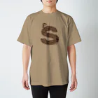 テンピヤのイニシャルS（スズメ/茶） Regular Fit T-Shirt
