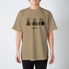 ビールとアート TM-3 Designの偉人 × BEER（三人の音楽家）黒線画 Regular Fit T-Shirt