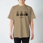 ビールとアート TM-3 Designの偉人 × BEER（三人の音楽家）黒線画 スタンダードTシャツ