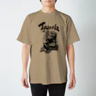 Pencil reptiles | 鉛筆の爬虫類達のグリーンイグアナ（題字あり） | Iguana iguana Regular Fit T-Shirt