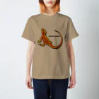 Sumireptiles🐍__爬虫類・生き物グッズのフトアゴ(レッド系) スタンダードTシャツ