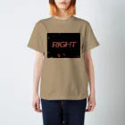 PHANT-ﾌｧﾝﾄ-のRIGHT/くすみ、黒 Regular Fit T-Shirt