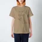 Le souffle blanc@SUZURIのJackalope  series  【雄鹿】 手影絵 Regular Fit T-Shirt