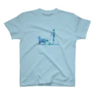 AtelierBoopのSUPdog ゴールデンレトリバー　青 スタンダードTシャツ