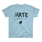 8garage SUZURI SHOPのi HATE myself [Black] スタンダードTシャツ