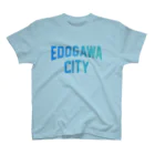 JIMOTO Wear Local Japanの江戸川区 EDOGAWA CITY ロゴブルー スタンダードTシャツ