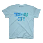 JIMOTO Wear Local Japanの豊島区 TOSHIMA CITY ロゴブルー スタンダードTシャツ