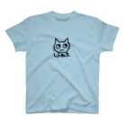 （猫）小林商店　マエネココバヤシショウテンのしらねえとおもっているねこのふく スタンダードTシャツ