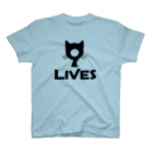 9LIVES 猫たちの王国の9LIVES logo black Regular Fit T-Shirt