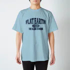 Mappila SHOPのカレッジ風(ネイビー)　フラットアース FLATEARTH スタンダードTシャツ