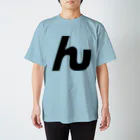 npanpaのんぱんぱ　「ん」スタンダードＴシャツ　(ロゴ黒) Regular Fit T-Shirt