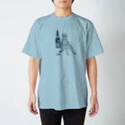 キジトラ招福堂の（片面）猫も唸るしみじみTシャツ（前面『猫泉』） Regular Fit T-Shirt