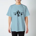 地軸回転機構のおみせ　し゛は゜んく゛店の地軸回転機構　じーびー！ スタンダードTシャツ