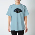 極　光のBAD ASS 扇子黒 Regular Fit T-Shirt