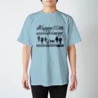 うまやさんの馬の学校20周年（チャコールグレー） Regular Fit T-Shirt