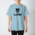 9LIVES 猫たちの王国の9LIVES logo black Regular Fit T-Shirt