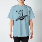 金星灯百貨店のスペースキャット　黒線 Regular Fit T-Shirt