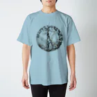 siyouの(白黒)ネコのステンドグラス Regular Fit T-Shirt