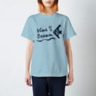 LIFE0 official suzuriの「Dreamin' Her」蒼<blue ocean>Tシャツ Regular Fit T-Shirt