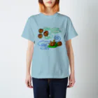 Lily bird（リリーバード）のホオズキ 水紋背景（和柄） スタンダードTシャツ