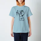 まるコロッ。のウサコロまる・フィットネスバイク（線画：黒バージョン） Regular Fit T-Shirt