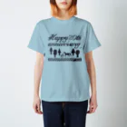 うまやさんの馬の学校20周年（チャコールグレー） スタンダードTシャツ