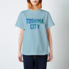 JIMOTO Wear Local Japanの豊島区 TOSHIMA CITY ロゴブルー スタンダードTシャツ
