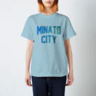 JIMOTO Wear Local Japanの港区 MINATO CITY ロゴブルー Regular Fit T-Shirt