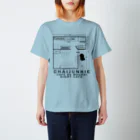 FINCH LIQUEUR RECORDSのモーチャイ図面くろぬき スタンダードTシャツ