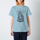 7IRO GLAMOUROUSのノエル・デストロイ・クラッシャー線画Tシャツ淡色 Regular Fit T-Shirt