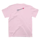 ミョウガ星🪐直送通信販売📡の【Critical Hit to ♡】color: RHODONITE Regular Fit T-Shirtの裏面