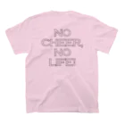 近江のNO CHEER,NO LIFE!背面ロゴ スタンダードTシャツの裏面