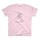 ミドのわたあめにまぎれるハムスターと女の子 スタンダードTシャツ