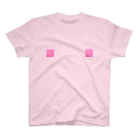 ◤◢◤◢◤◢◤◢のLower_Raise(Pink) Regular Fit T-Shirt