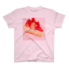 スイーツと深呼吸、時々　ネコのいちごのケーキちゃん スタンダードTシャツ