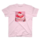 かわいい図鑑パティスリーのベリーのピンクネイキッドケーキ Regular Fit T-Shirt