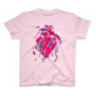 ミョウガ星🪐直送通信販売📡の【Critical Hit to ♡】color: RHODONITE Regular Fit T-Shirt