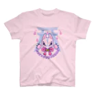 青ノ樹の狐面POP(両面) スタンダードTシャツ