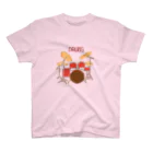 SHIHOのDRUMS bit BROWN スタンダードTシャツ