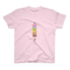 RELAXY の可愛いアイスクリーム10段 スタンダードTシャツ