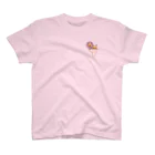 クアッカワラビーくんの日常＆あしゆびふれんず公式グッズのあしゆびらいおん(ピンク) スタンダードTシャツ