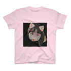 農民投資家いも子の小悪魔ねこちゃん スタンダードTシャツ