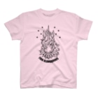 7IRO GLAMOUROUSのノエル・デストロイ・クラッシャー線画Tシャツ淡色 Regular Fit T-Shirt