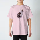 nekousagi*∩..∩のトラミ兄ちゃん自画像？ラベンダー【nekousagi*∩..∩ロゴ入り】 Regular Fit T-Shirt