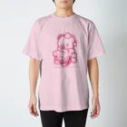 ぶるぶるスクランブル記念コラボのゾンベアー×しゅーしゅーコラボ（ピンクライン） スタンダードTシャツ