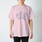 Futakawa Mayuのグッズショップのちょうちょ　ねこ　ブルー Regular Fit T-Shirt