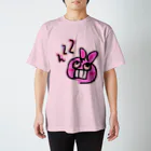 Ａ’ｚｗｏｒｋＳのイーってなってるらくがきウサギ（ピンク） Regular Fit T-Shirt