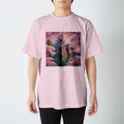 ANTARESの桜にお城 Regular Fit T-Shirt