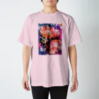 hugging love ＋《ハギング ラブ プラス》の+ Fete des fleurs 01《king Protea》 Regular Fit T-Shirt